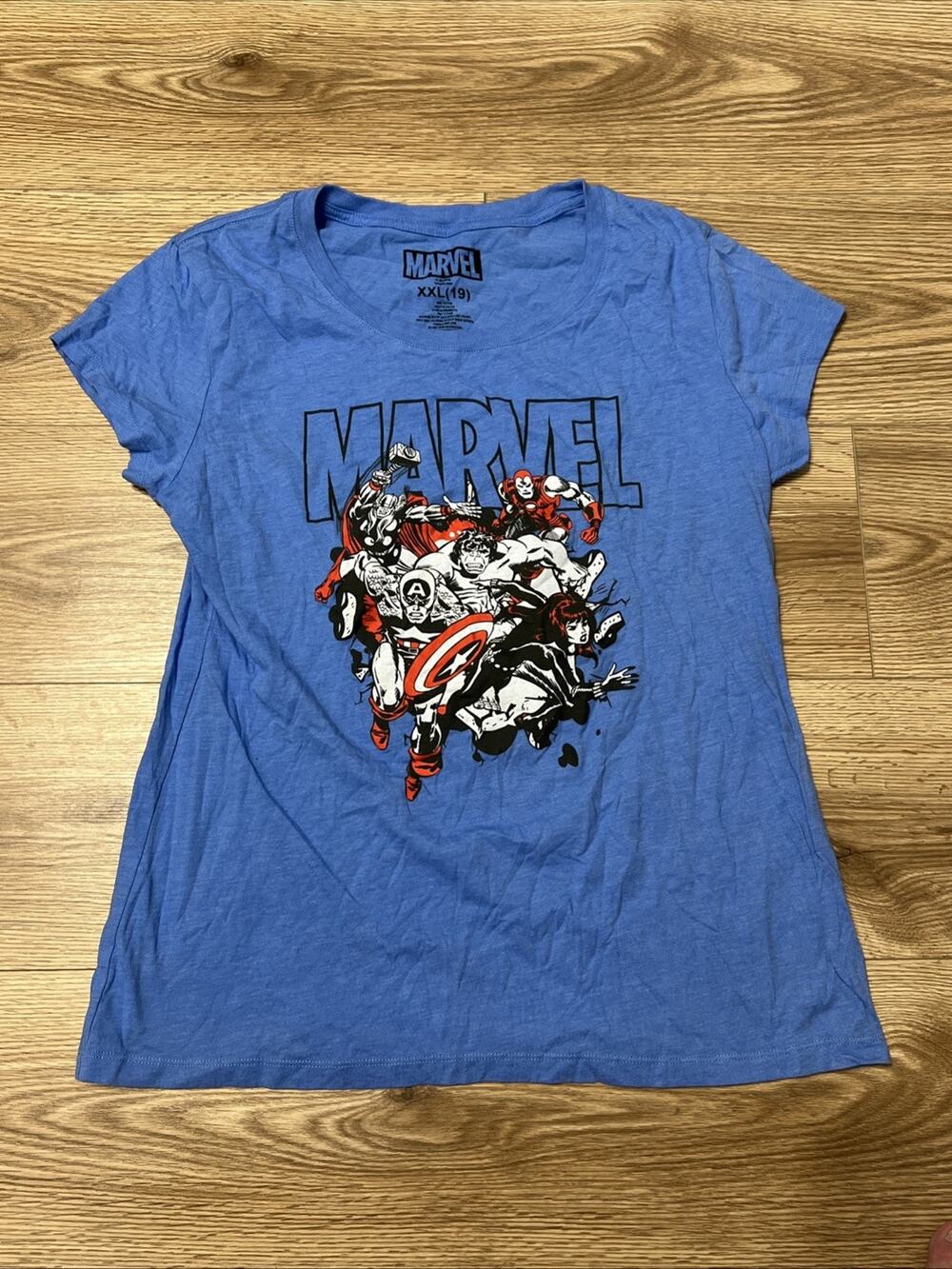 Marvel Avengers Unisex Blue Top Tee Size XXL (A01)